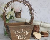 Wedding Guest Book Alternative Rustic Wedding Personalized Wishing Well (Item Number 140001)