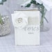 Personalized Wedding Vows Book Burlap and Pearls Rustic Chic Country DIY Decor (Item Number 130082)