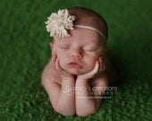 Baby Headband -Newborn headband -Toddler Headband - Infant headband- Session prop  -Skinny flower headband - photo prop
