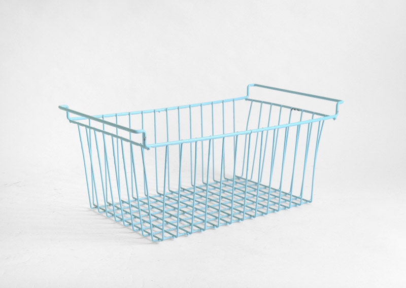 Vintage Wire Storage Basket - Mid Century, Modern, Metal, Retro