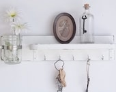 Picket Fence White.... Wood Jewelry Hanger....Key Hooks....Organizer......Mason Jar Shelf...Made to Order