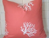 Coral pillow cover accent pillow throw pillow 20 inch