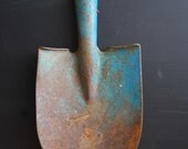 Garden Shovel  Blade Aqua  Antique Turquoise