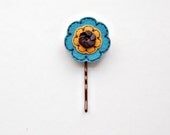 Embroidered Wool Hair Pin