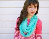 Infinity Ruffle Scarf Mint Green - Infinity Scarf