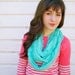 Infinity Ruffle Scarf Mint Green - Infinity Scarf