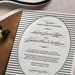 Letterpress Wedding Invitation Set - custom set - Stripes