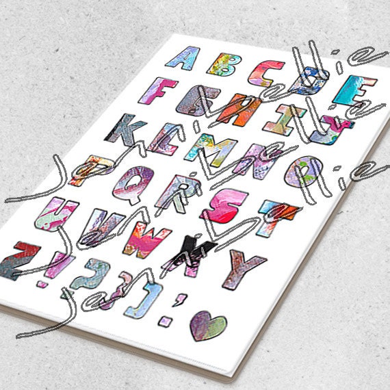 Artful Alphabet Digital Collage Sheet