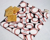 Baseball Single Reusable Sandwich Bag