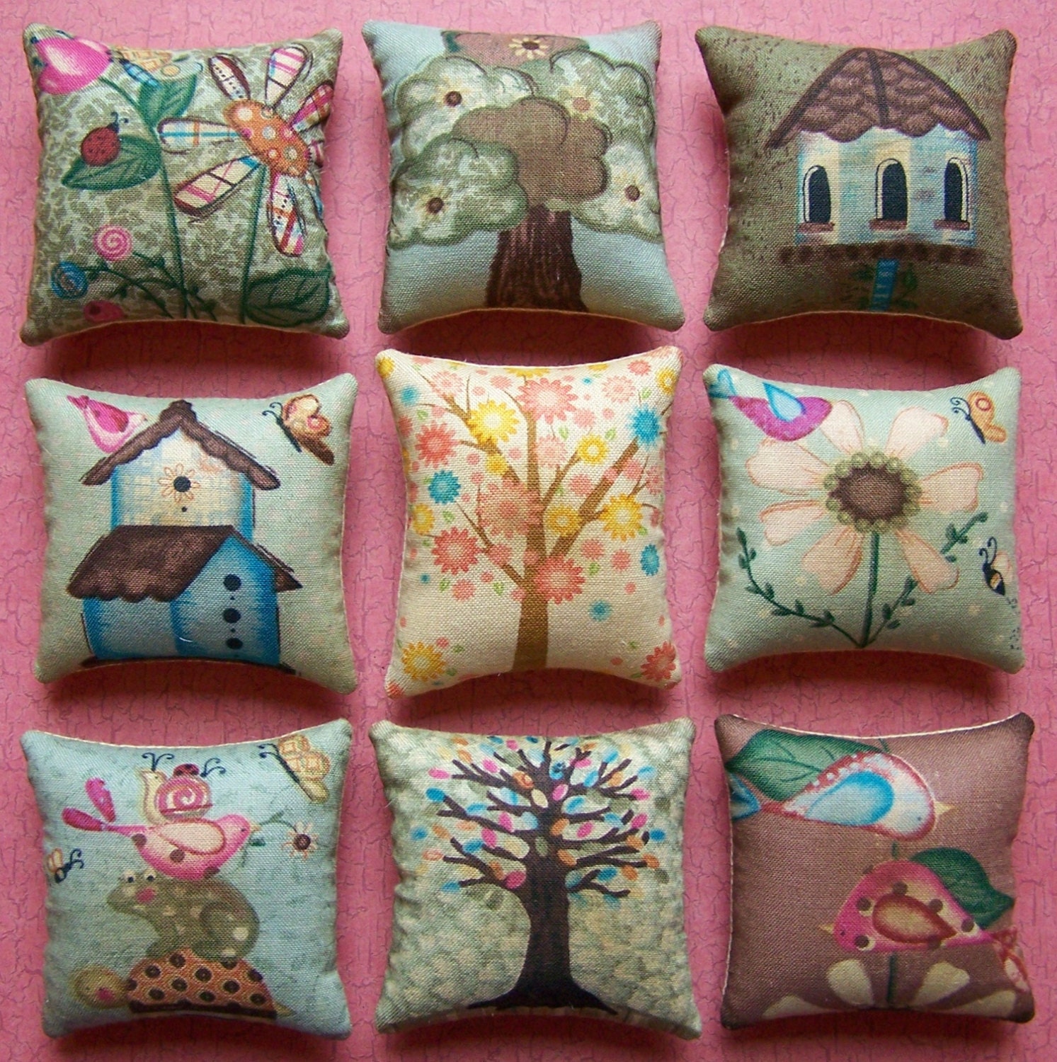 New Set of 9 Primitive Flora Fauna Ornies Mother's Day