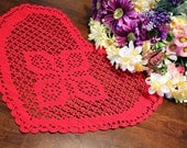 Crochet Red Heart doily