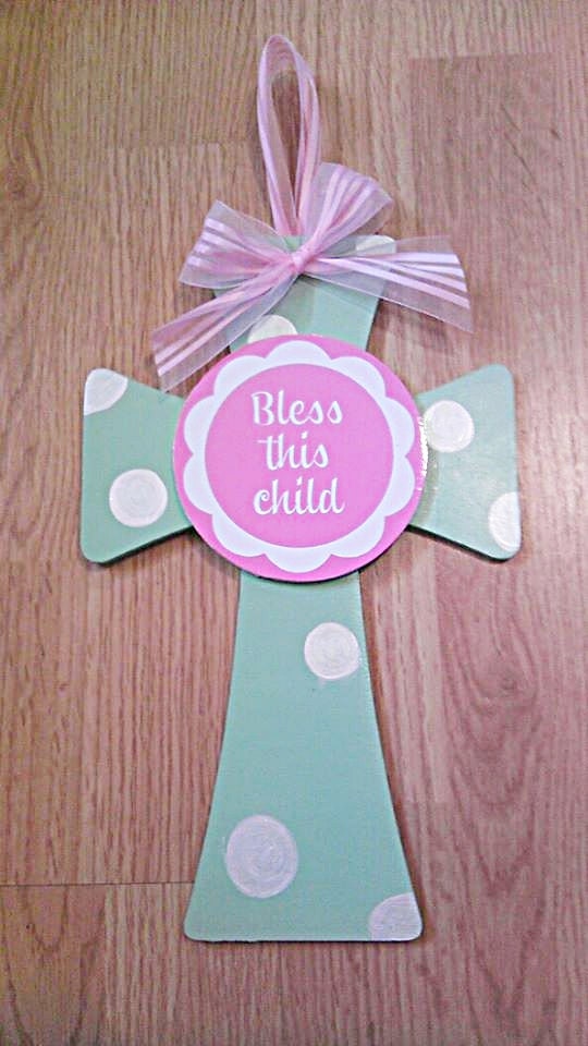 Bless This Child Wooden Cross