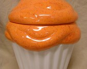 Creamy Orange Sprinkles Cupcake Jar