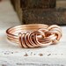 Infinity Pink Gold Filled Ring, Love Knot Wire Wrapped Ring 14k