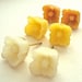 Flower Post earrings gift set - orange, yellow and cream blossom studs
