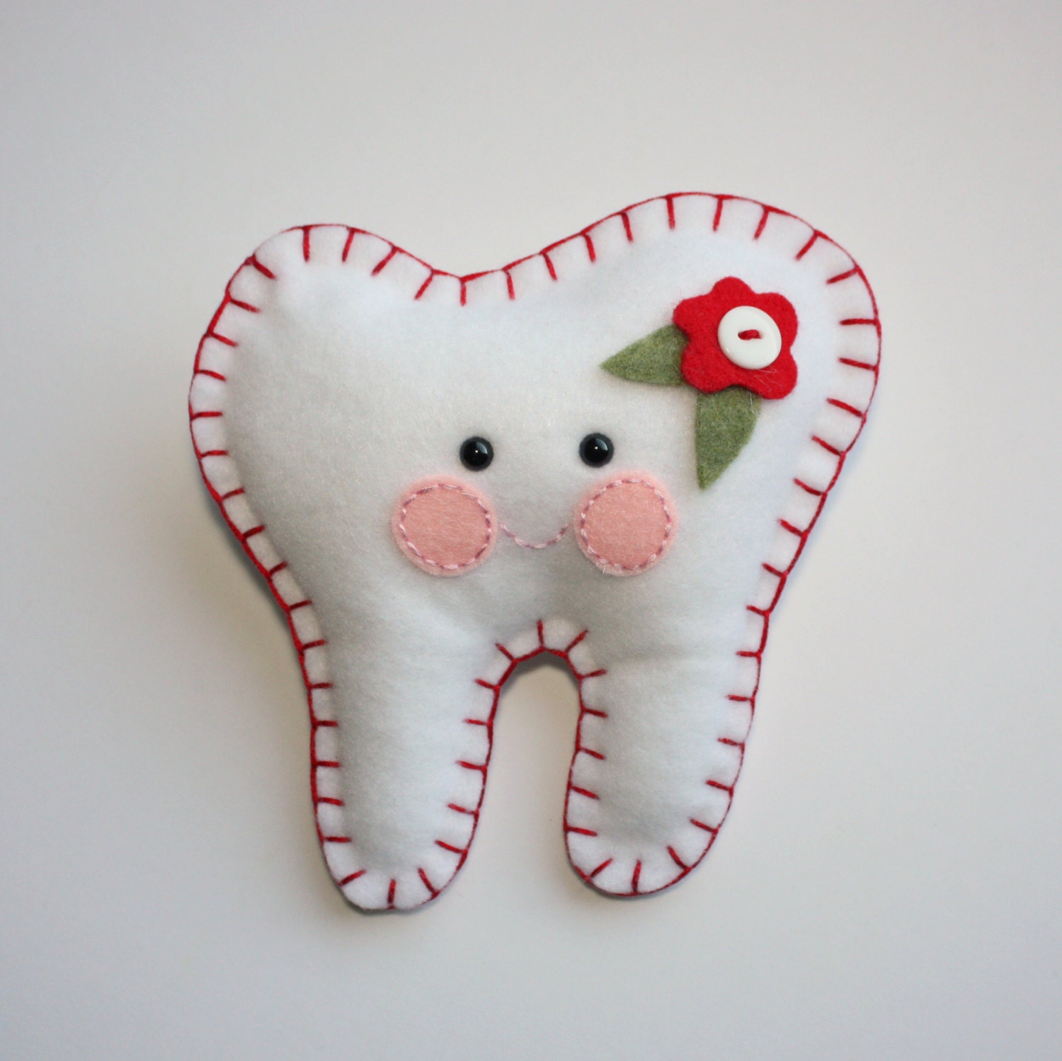 Tooth Fairy Pillow - Red Flower Girl