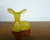 Vintage Avon Deer Glass Perfume Bottle