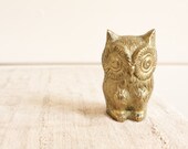 Vintage Brass Owl Figurine