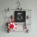 vintage skirt hanger, repurposed pants hanger, organizer, seasonal inspiration board, storage, wall display,