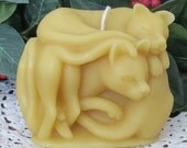 Beeswax Cat Candle, Large Cat Candle, Cat Candle, Cats