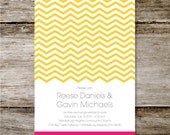 Bright Chevron Wedding Invitation Set - Deposit Only
