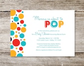 About to POP Baby Shower Invitation - Set of 25