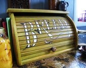 Distressed Roll Top Bread Box Kitchen and Home Decor
