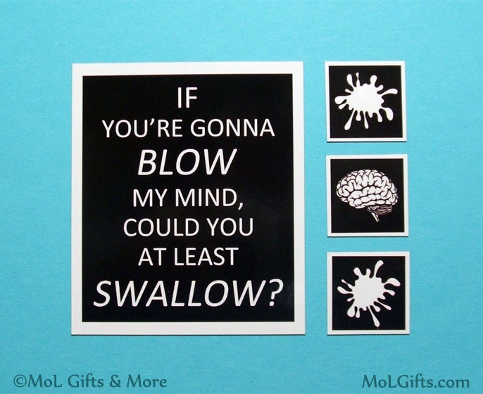 Blow My Mind Magnet Set - Vinyl Magnet Set - Funny Quote for Locker Magnets, Fridge Magnets, Magnets for the Office