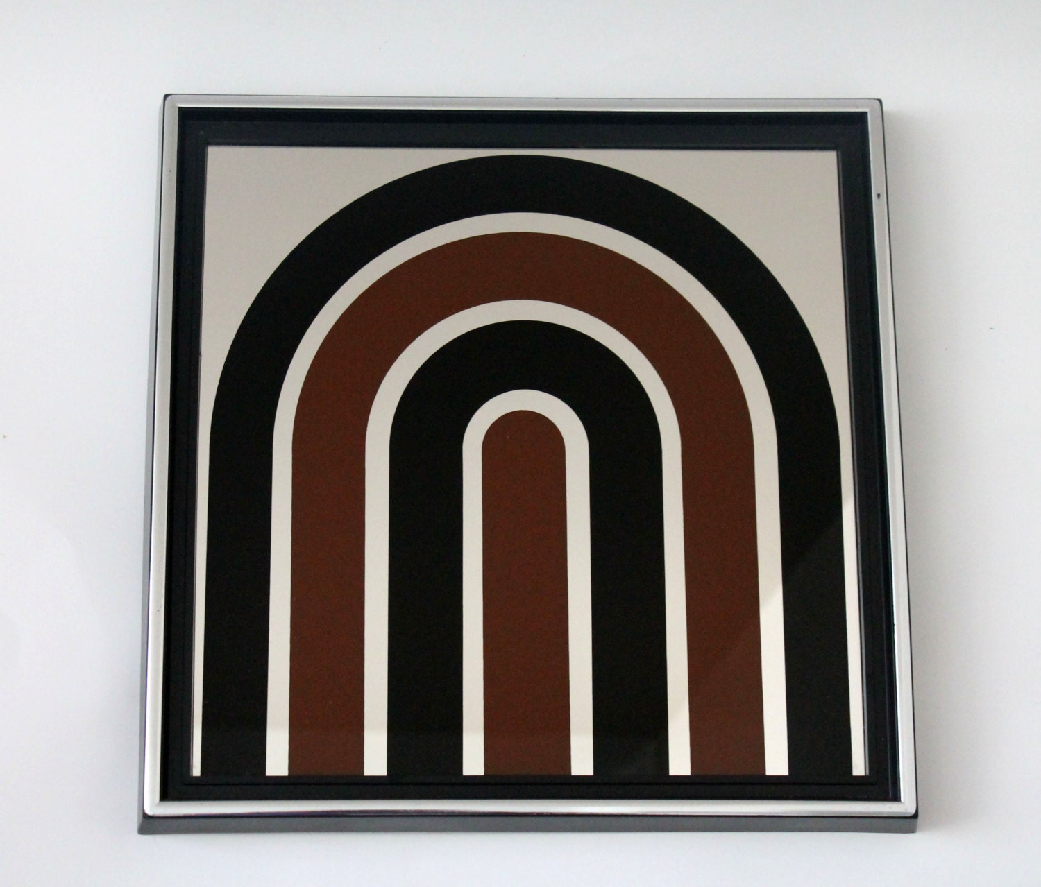 Greg Copeland Era Op Art Mod Wall Hanging Art Mirror 1970s