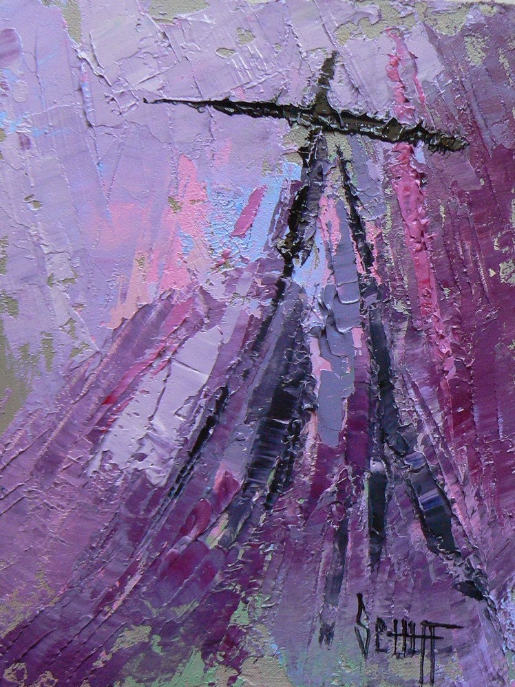 Abstract Painting, "Crucified", Contemporary Art, Modern Art, Daily Painting