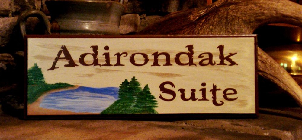 Personalized Wood Sign. Adirondak Suite. Custom Wood Sign