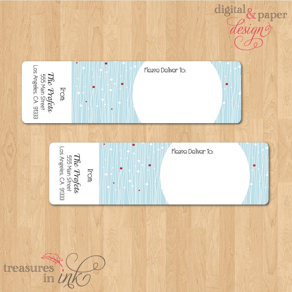 Modern Abstract Wrap Address Labels - Versatile enough to use for any special event - 10 Labels