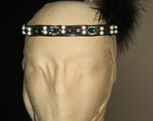 Emerald & Pearl Flapper Headdress