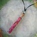 Keepsake Rose Necklace with Black Ribbon and Silver Love Charm