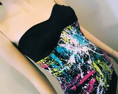 Paint Splatter Spandex (Contoured Bust Top) Medium