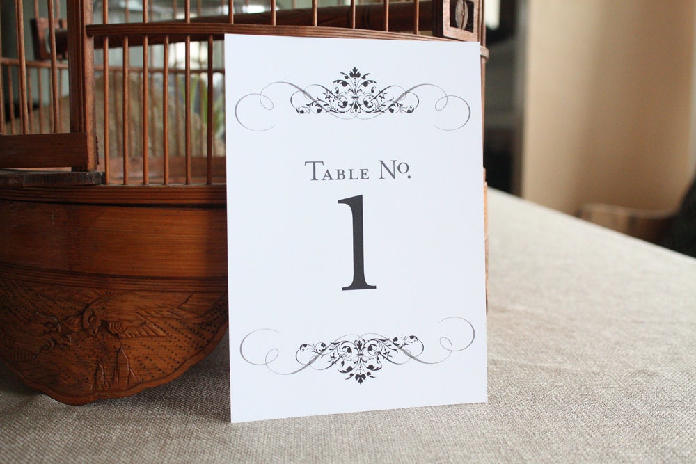 Set of 12 Table Numbers - YOUR CUSTOM COLORS