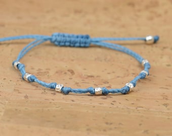 Sterling silver beaded bracelet