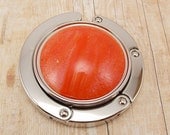 Folding Purse Hanger - Handbag Hook - Marbled Orange