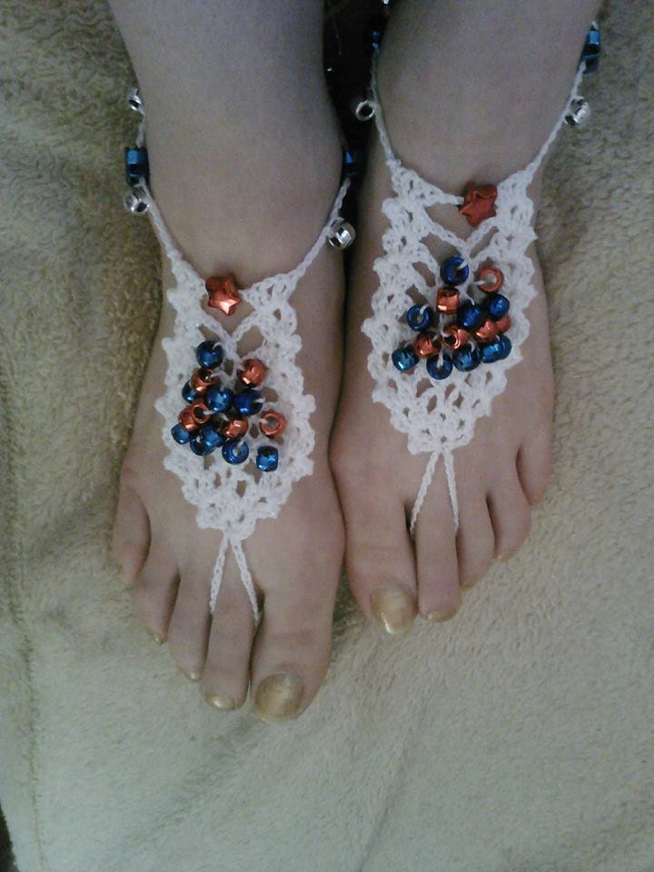 Sparkle & Stars- Pineapple Barefoot Sandals