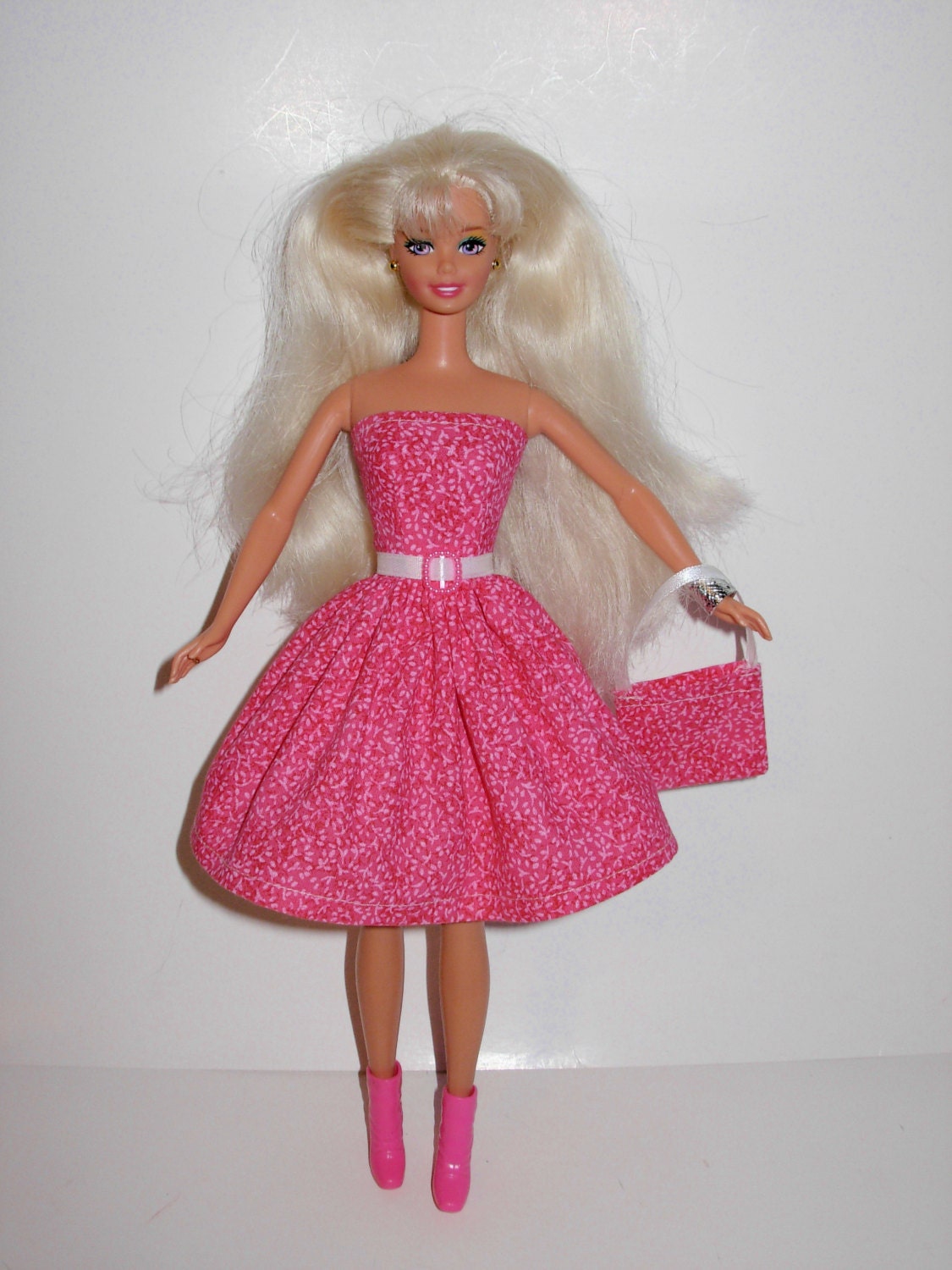 CUTE floral dress and bag 4 barbie doll