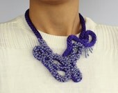 Cobalt Blue Beaded Necklace. Handmade and Unique Design