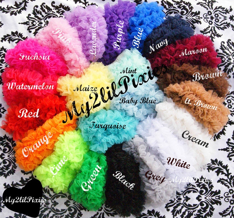 Choose 1 Any COLOR Chiffon Ruffle Bum Baby Bloomer Diaper Cover -Photo Prop- 20 COLORs to Choose From-MY2Lilpixies