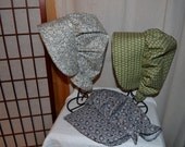 Colonial Bonnet Hat Bonnet Your Choice of Print
