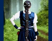 long Braid plait Hair extension historical Reenactment SCA Medieval renaissance costume wig braided plaited hair accessory custom wig garb