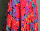 1980's Broomstick Peasant Maxi Skirt Floral Size Small Gypsy
