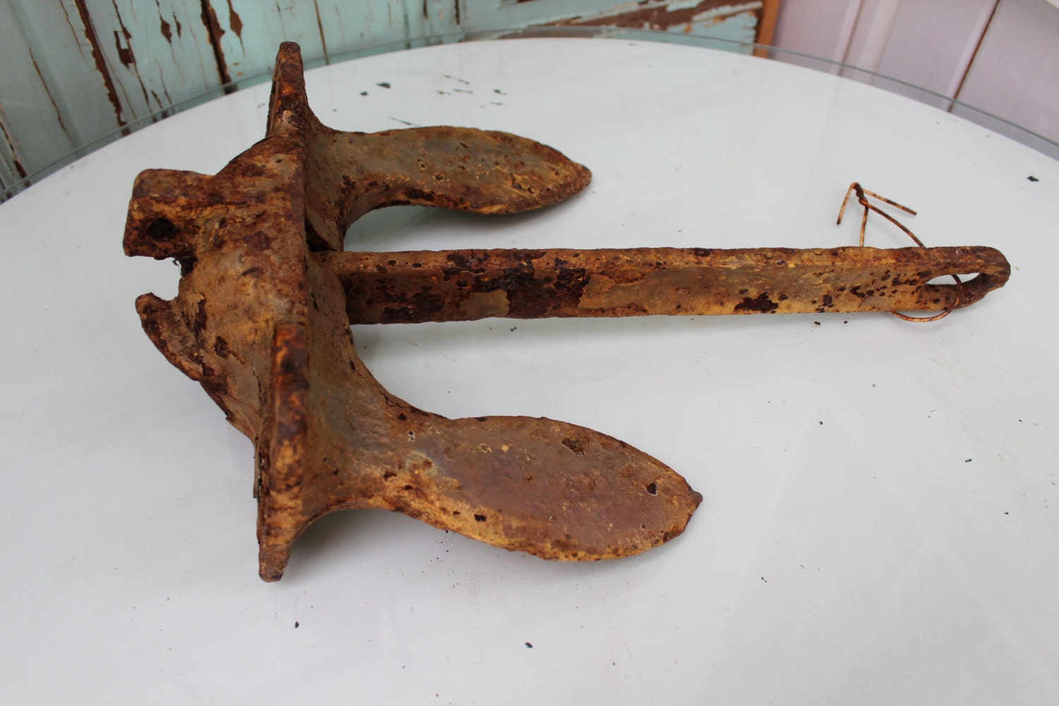 Antique - Vintage - Cast Iron Boat Anchor - Rustic - Crusty