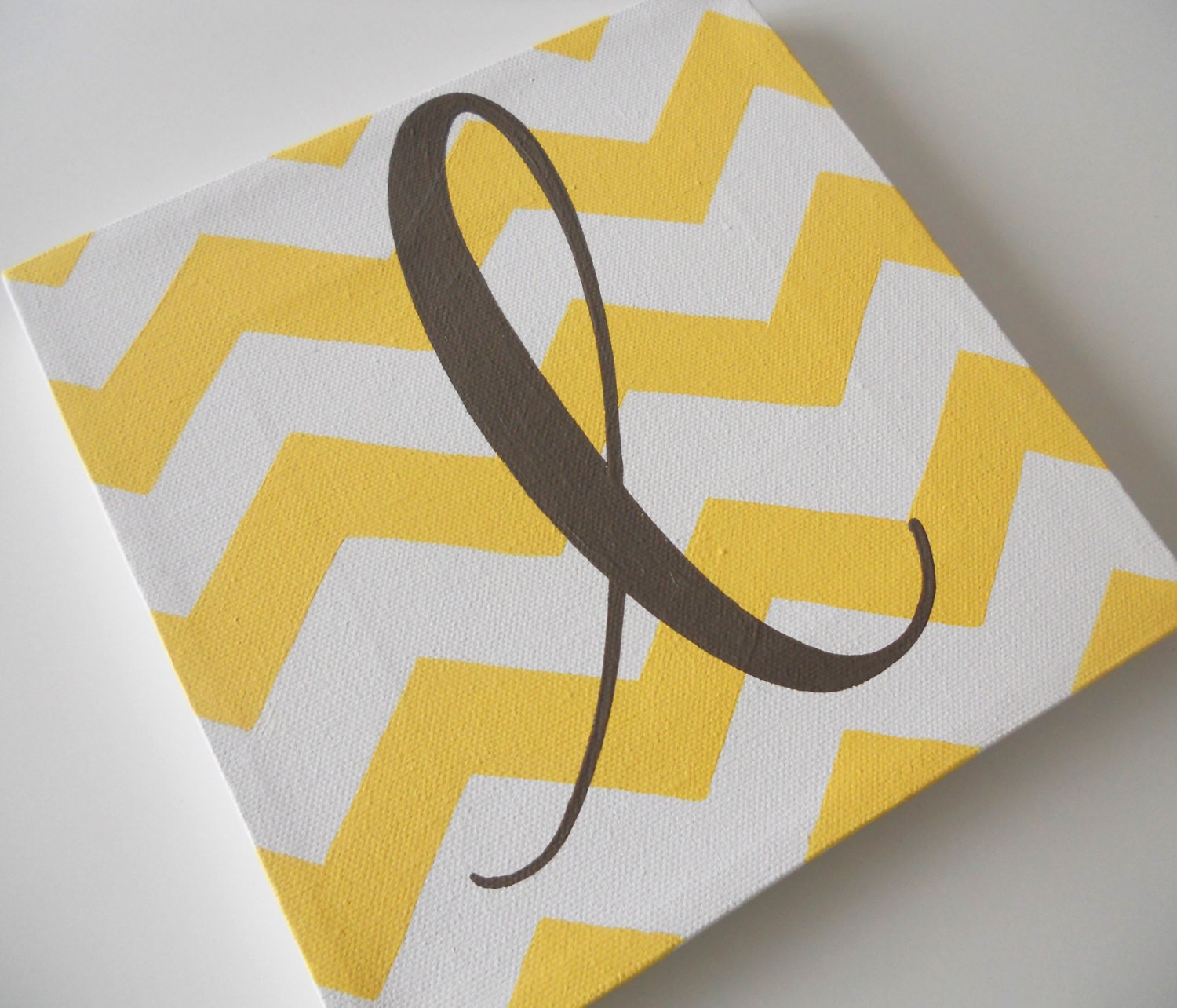 chevron initial square, 8x8 canvas, you choose initial