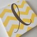 chevron initial square, 8x8 canvas, you choose initial