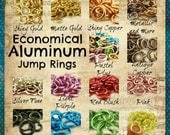 YOU Pick - 100 Aluminum Jump Rings 16 gauge 8mm OD Economical - 14 Colors