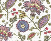 Pat Bravo Art Gallery Retrospective Kitchen Bouquet in Blue fabric by the yard